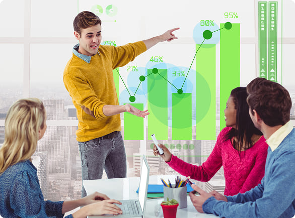Team productivity insights dashboard with analytics charts
